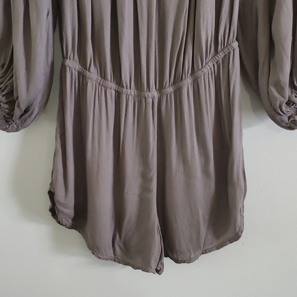 Young Fabulous & Broke Gray Long Sleeve Romper - Picture 6 of 6